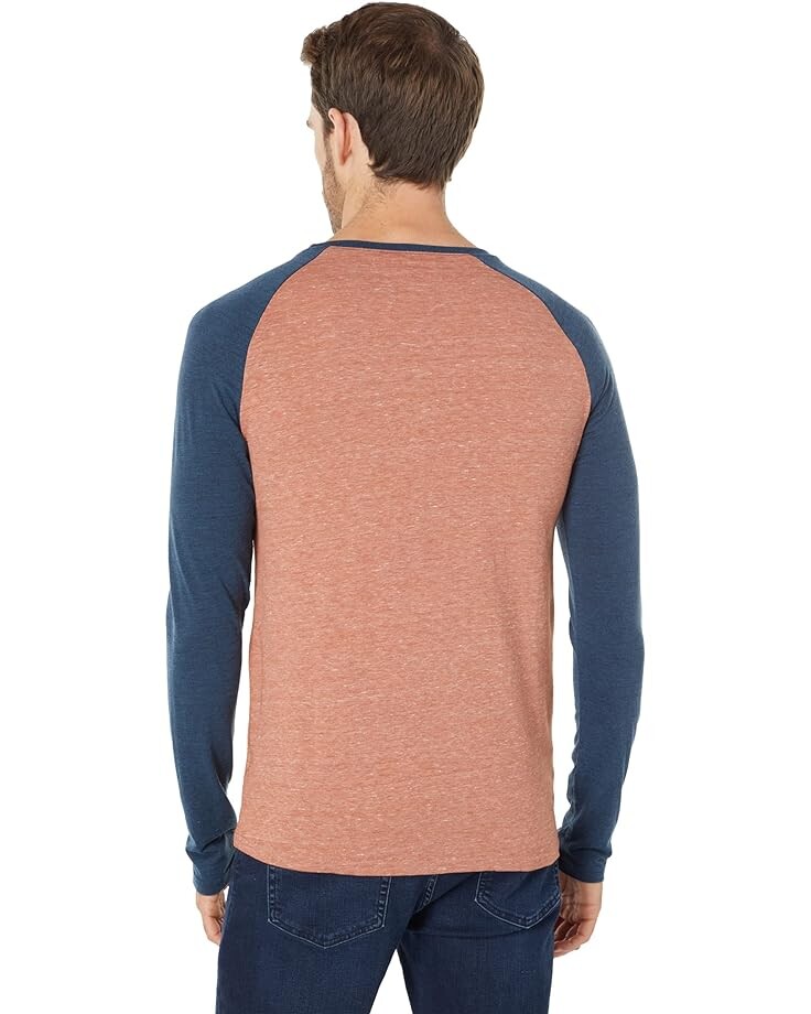 

Футболка Threads 4 Thought Burnout Long Sleeve Raglan Crew Tee, цвет Harvest/Midnight
