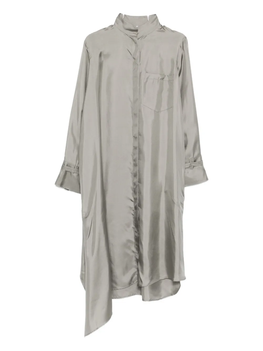 

Асимметричное платье-рубашка Christian Wijnants, серый