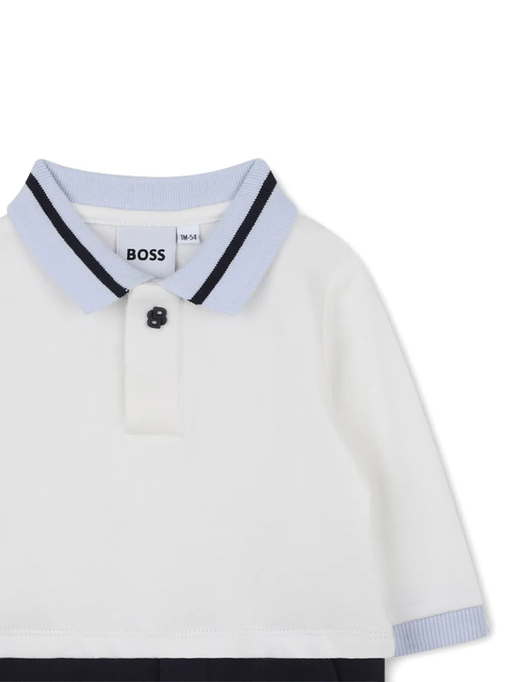 Ромпер с воротником поло BOSS Kidswear, нейтральный — фото 3