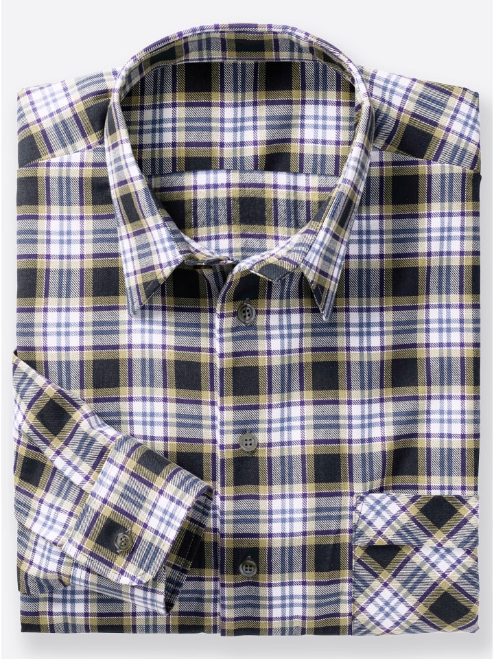 

Рубашка-слипон в фиолетово-зеленую клетку WITT WEIDEN