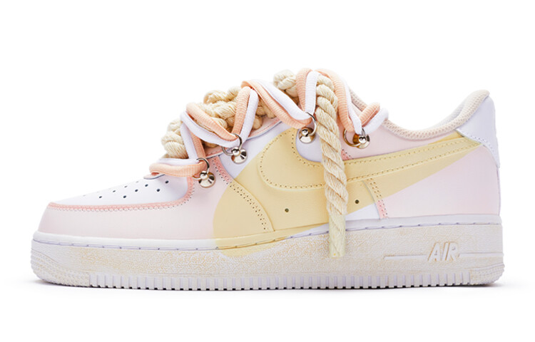 

Кроссовки Nike Air Force 1 Skateboard Shoes Women's Low-Top White Pink/Yellow