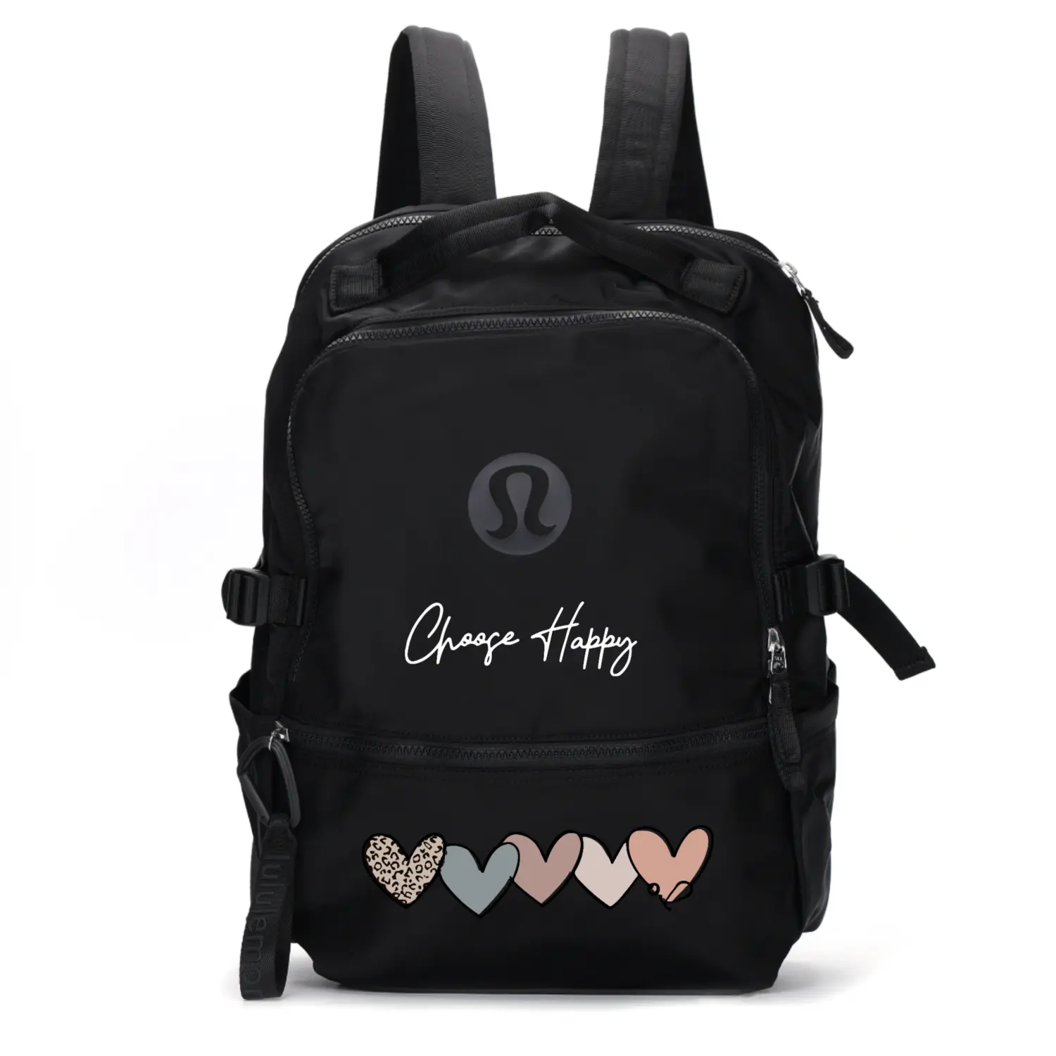 

Lululemon Нейлоновый рюкзак унисекс черный, Heart