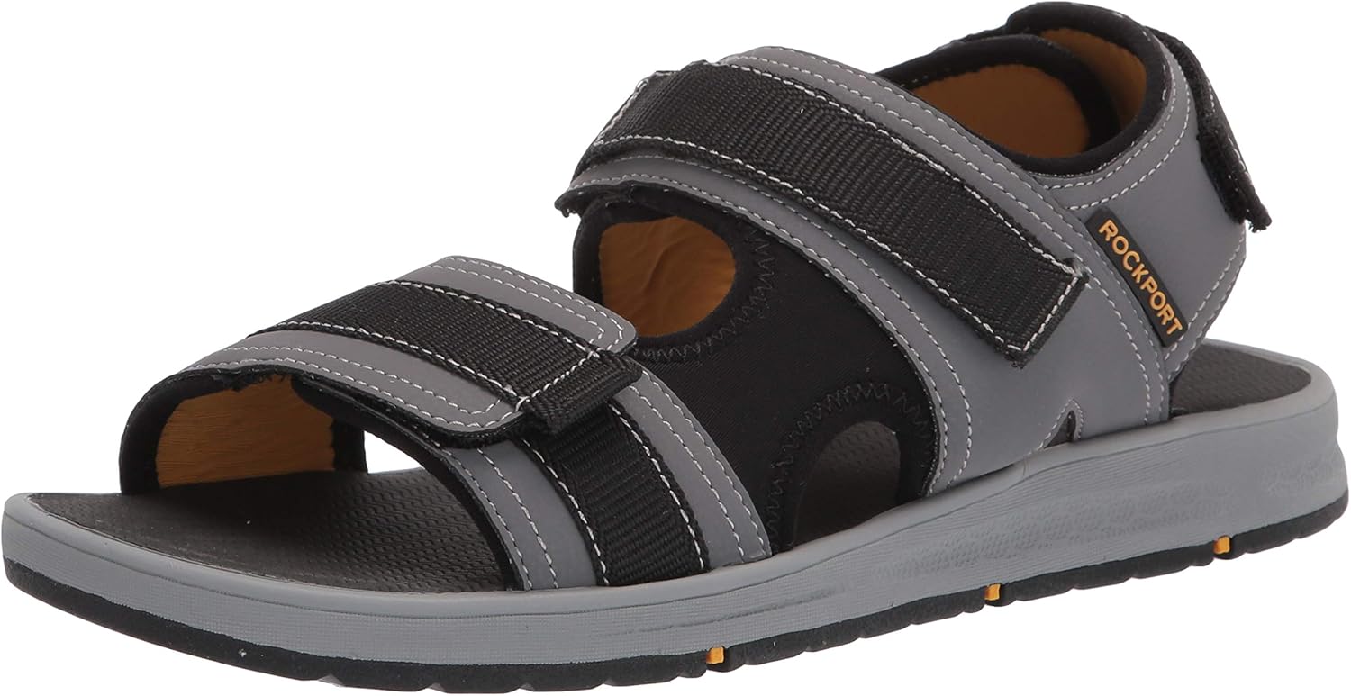 Мужские сандалии Rockport Lucky Bay Sport с 3 ремешками, серый
