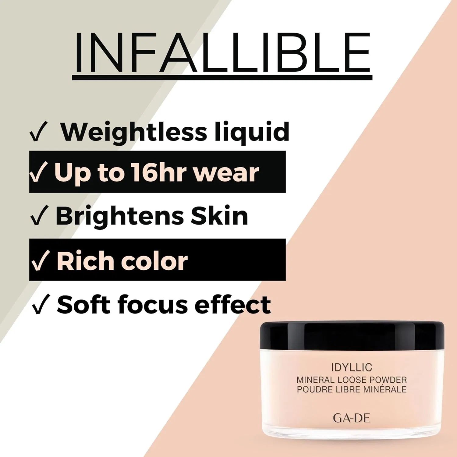 Минеральная рассыпчатая пудра «Idyllic Mineral Loose Powder No. 100» от GA-DE Ga-De — фото 2