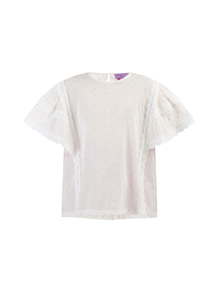 

Блуза myMo KIDS Bluse, цвет Weiss Pinkorange Punkte