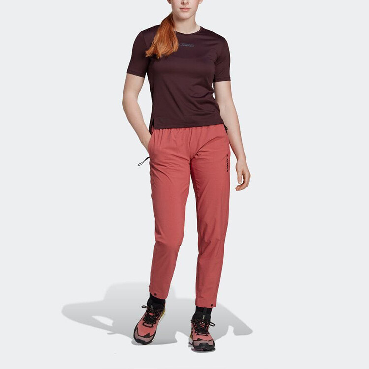 Футболка женская бордовая Adidas — фото 2