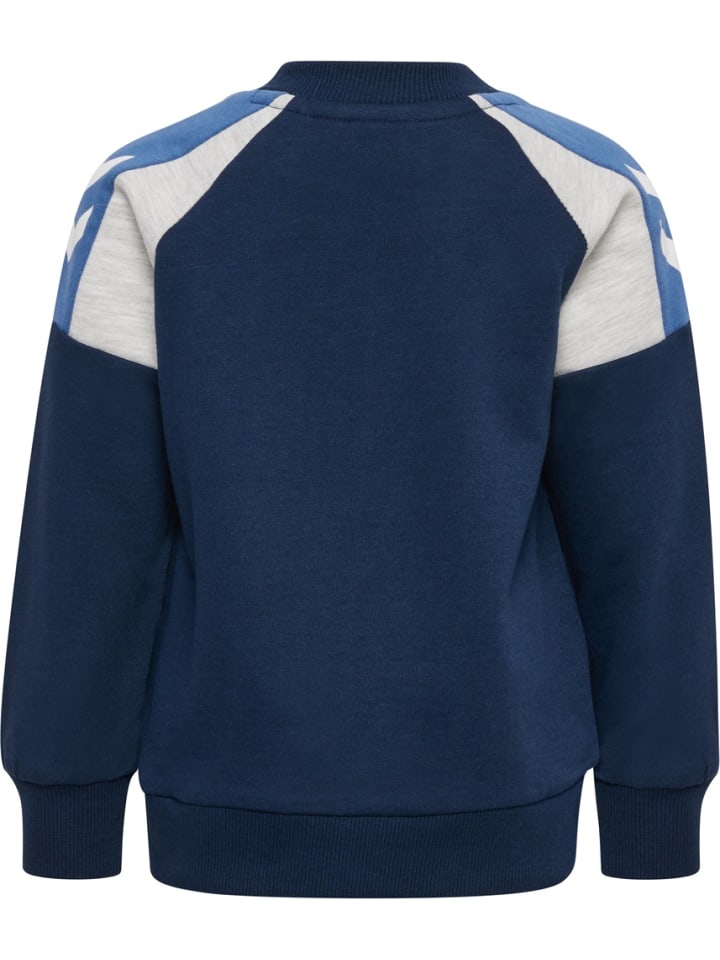 

Детская толстовка "Mini Reg Block Sweatshirt" синего цвета Hummel