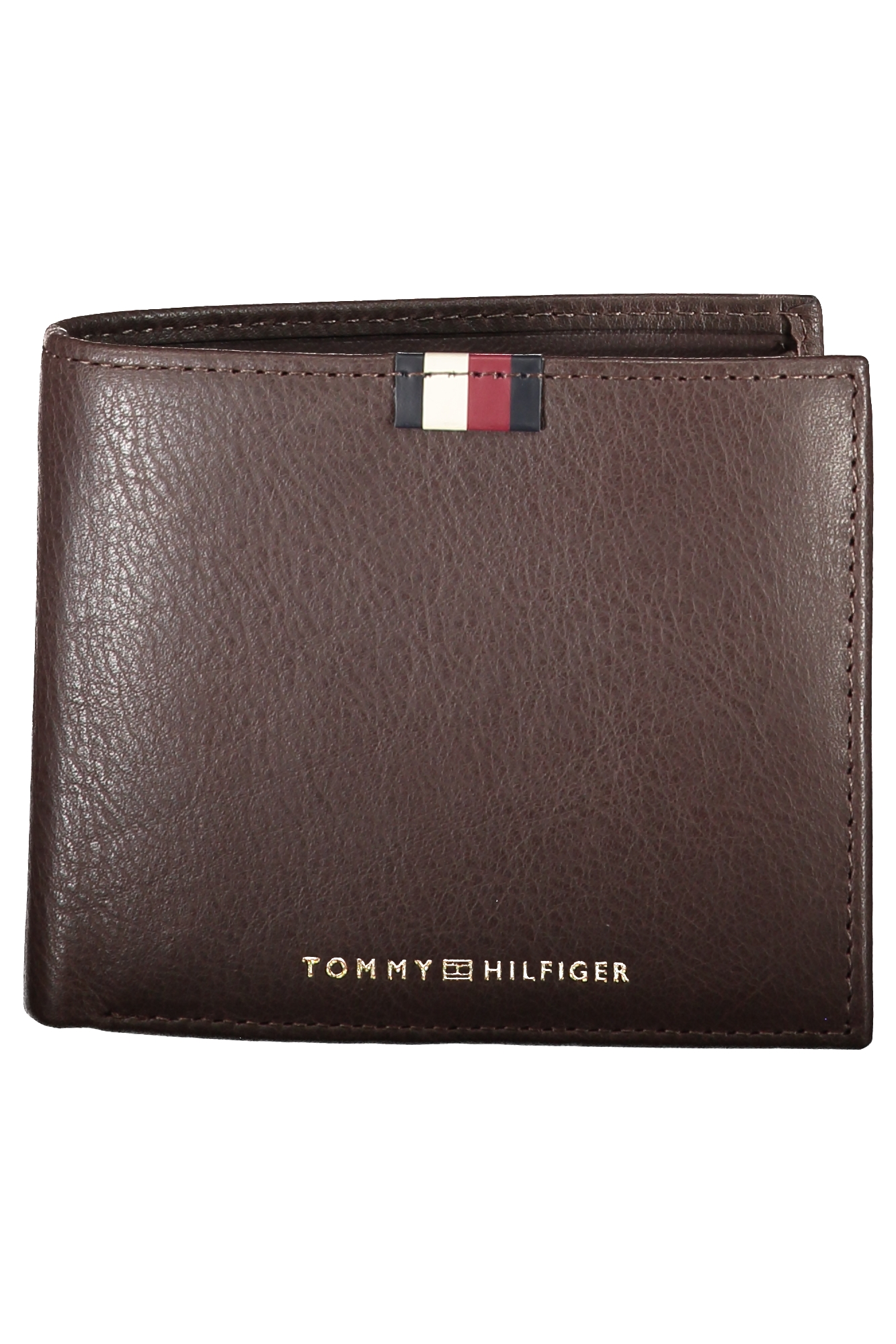 

Мужской кошелек Tommy Hilfiger кожаный с логотипом и полосками, коричневый