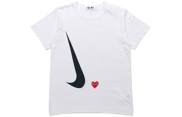 Футболка x nike play together series t-shirt 'white' Comme Des Garcons Play, белый — фото 3