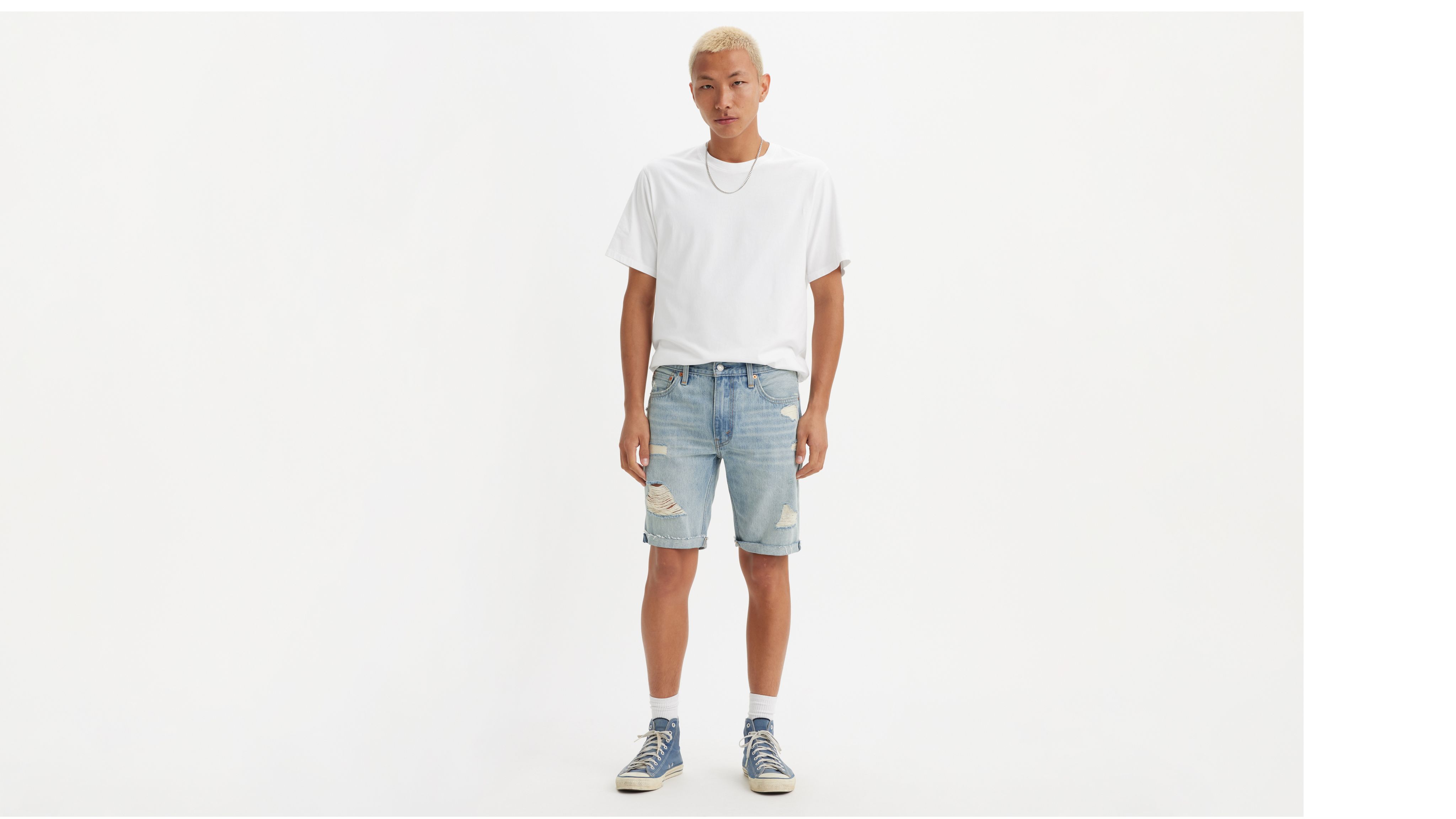 

412 Узкие мужские шорты 9 дюймов Levi's, цвет Gummy Bears - Medium Wash