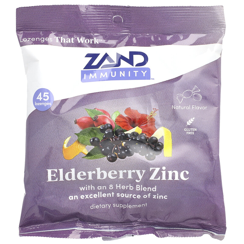 

Zand, Immunity, бузина и цинк, натуральный, 45 пастилок