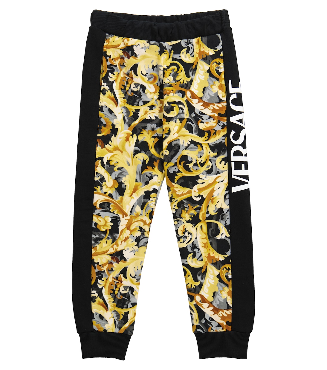 

Спортивные брюки из хлопка с принтом Versace Kids, Nerooro+Nero+Bianco