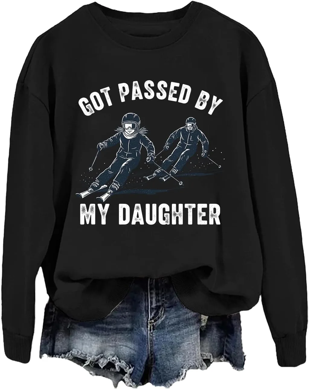 

Толстовка Got Passed By My Daughter Skiing Retro TrueSHE