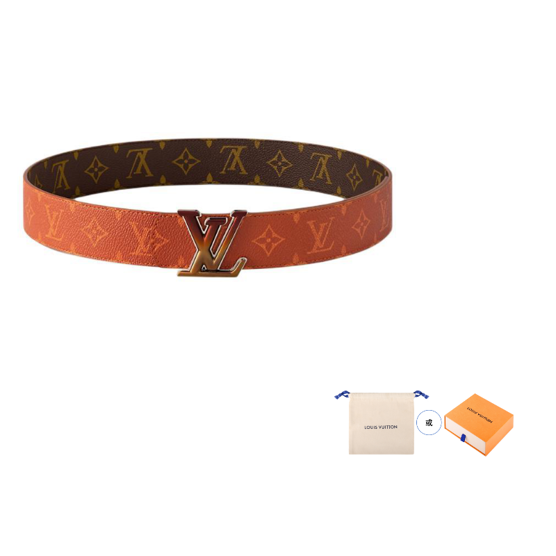 

LOUIS VUITTON Ремень Lv Lv Dimension Sunset реверсивный 40 мм, Brown