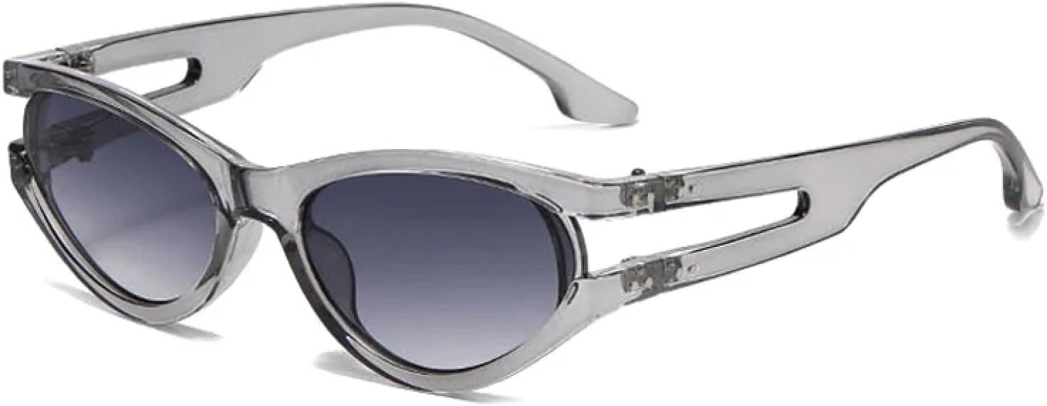 

Модные солнцезащитные очки «кошачий глаз» для женщин, ретро-очки с заклепками, сине-зеленые, с защитой от УФ-излучения UV400, мужские солнцезащитные очки TVTBBVV, Grey Grey Gradient