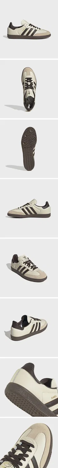 Мужские низкие кеды Samba OG White Brown от Adidas — фото 4