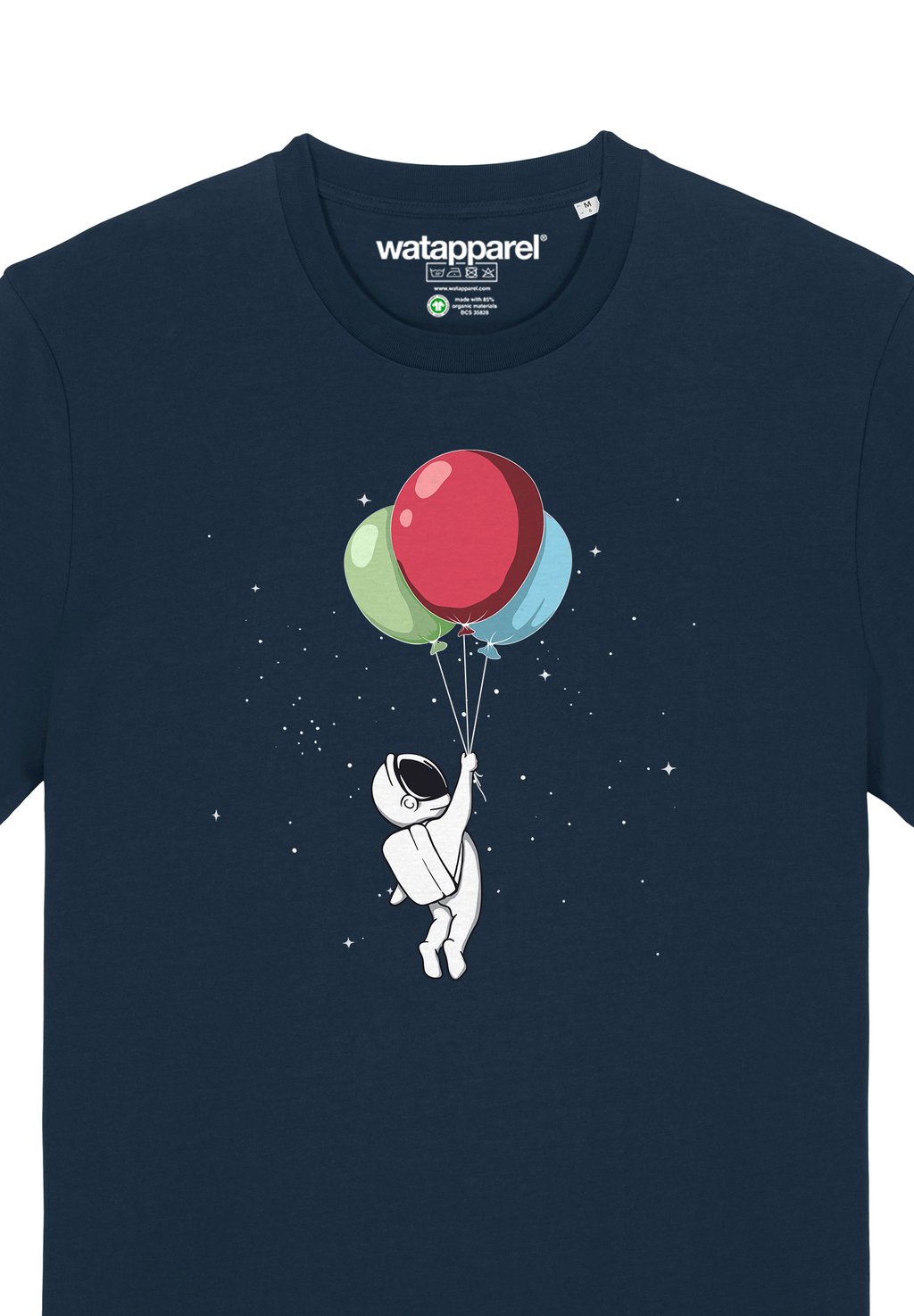 

Футболка с принтом LITTLE BALLOON ASTRONAUT watapparel, темно-синий