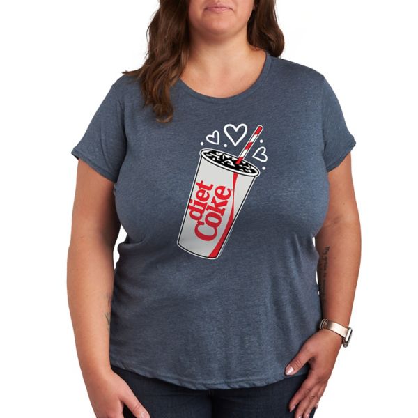 

Футболка с принтом "Diet Coke" и сердечками-пузырьками Licensed Character, синий