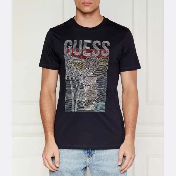 

Футболка стандартного кроя Guess, синий