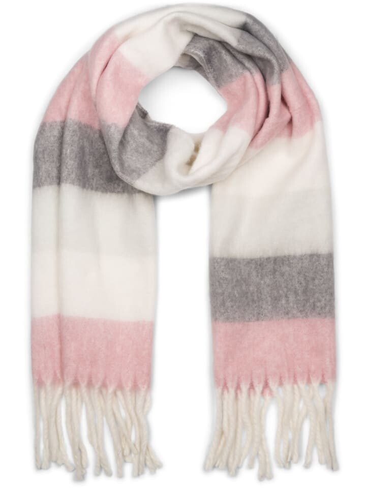 

Шарф styleBREAKER Web, цвет rose-grau-weiß
