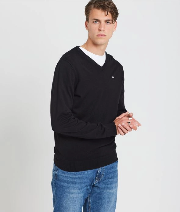

Вязаный свитер Emmett v Retro Jeans, черный