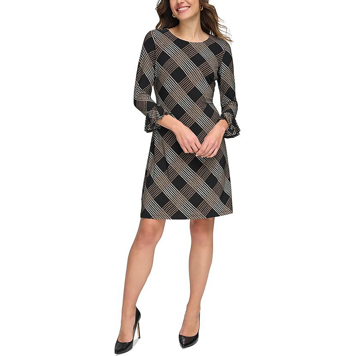 

Женское клетчатое платье выше колена Tommy Hilfiger, цвет black multi
