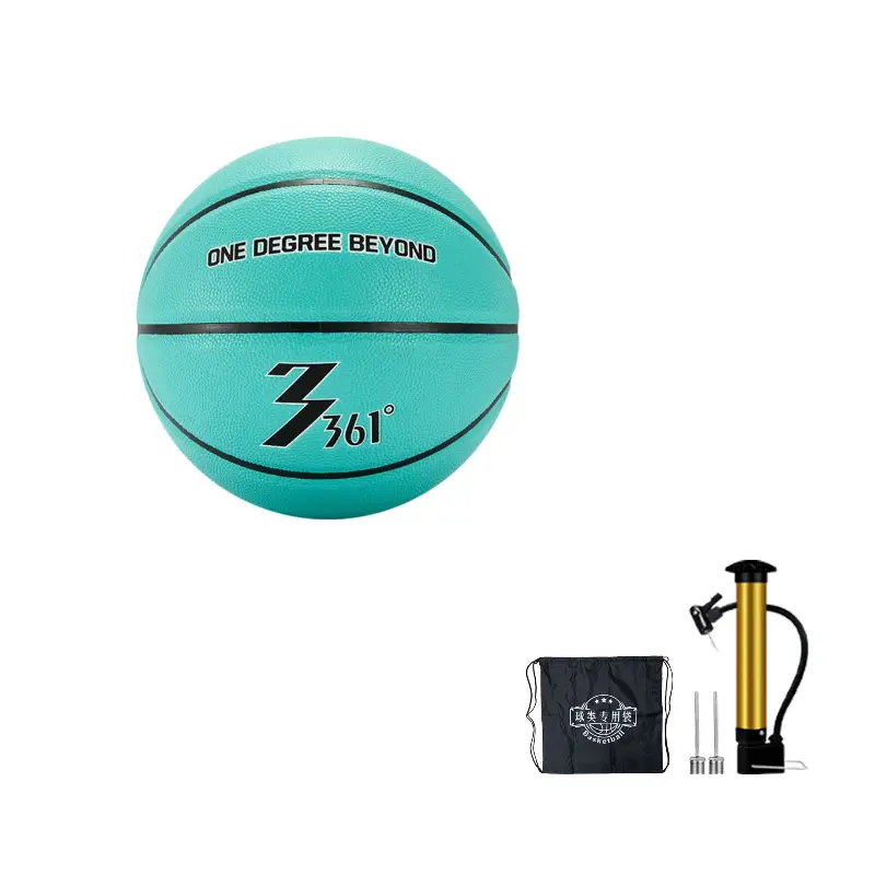 

361° Баскетбольный мяч PU Basketball Blue Green размер 7 для тренировок и соревнований, унисекс, версия для материкового Китая