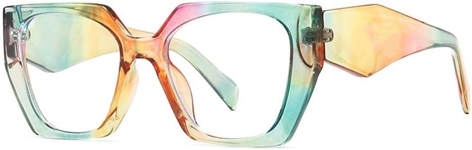 

Ретро-солнцезащитные очки «кошачий глаз» с многоугольными линзами, модные градиентные оттенки, леопардовый принт, яркие прозрачные солнцезащитные очки для женщин с защитой от УФ-излучения UV400 KTUCN, 7