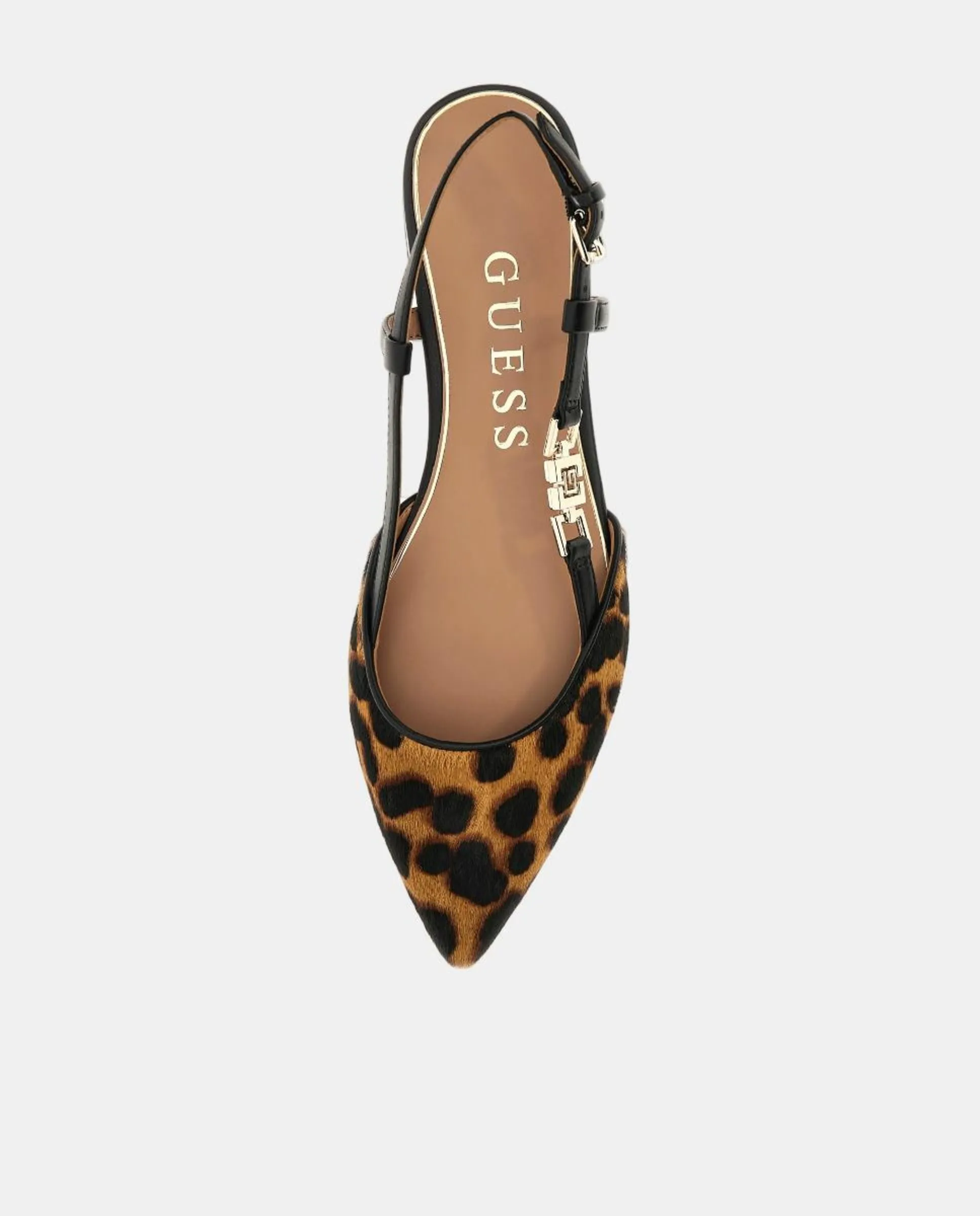 Женские сандалии Франьели на плоской подошве Guess, коричневый — фото 2