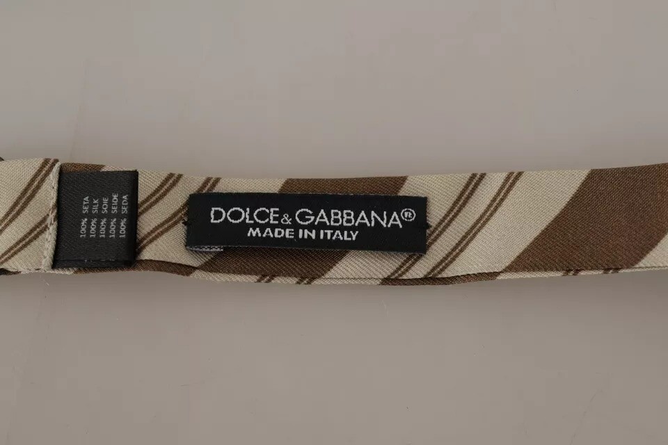 Многоцветный узорчатый регулируемый галстук-бабочка для мужчин Dolce & Gabbana — фото 3