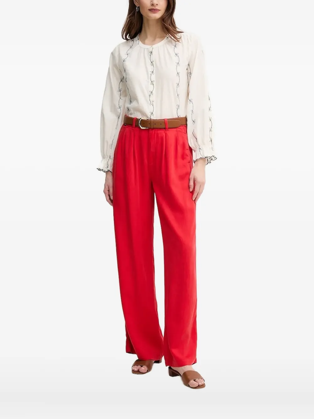 

Блузка с вышивкой Hoss Intropia, белый