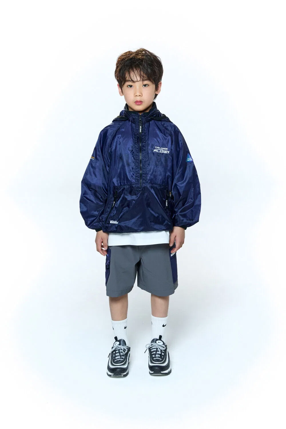 Детские активные шорты Zeta Active Uniform цвета Storm Grey от Children Of Planet — фото 2