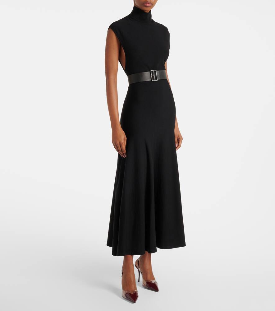 Le Cœur 90 кожаные и PU босоножки-лодочки на шлейках Alaïa, Rouge Grenat — фото 3