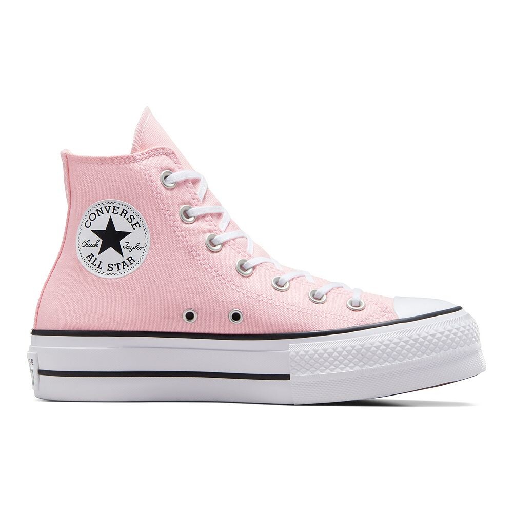 Женские высокие кеды на платформе Converse Chuck Taylor All Star Lift, цвет White Black — фото 2