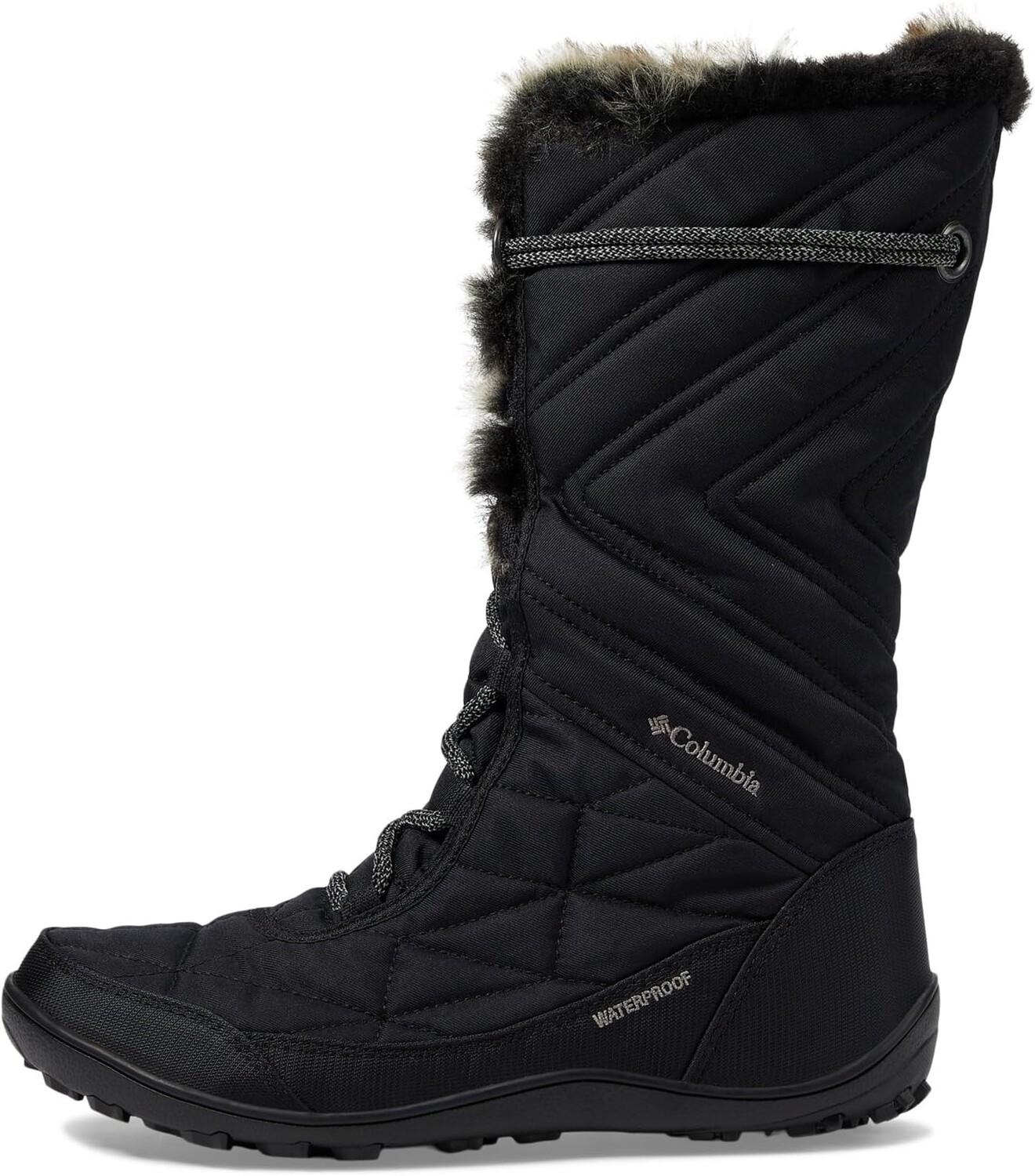 Женские ботинки Columbia Minx Mid III стеганые высокие, черный — фото 4