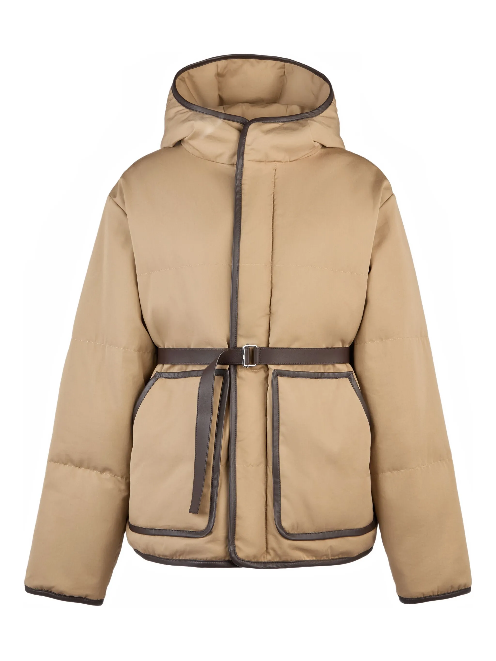 

Куртка с капюшоном и поясом Tod'S, бежевый