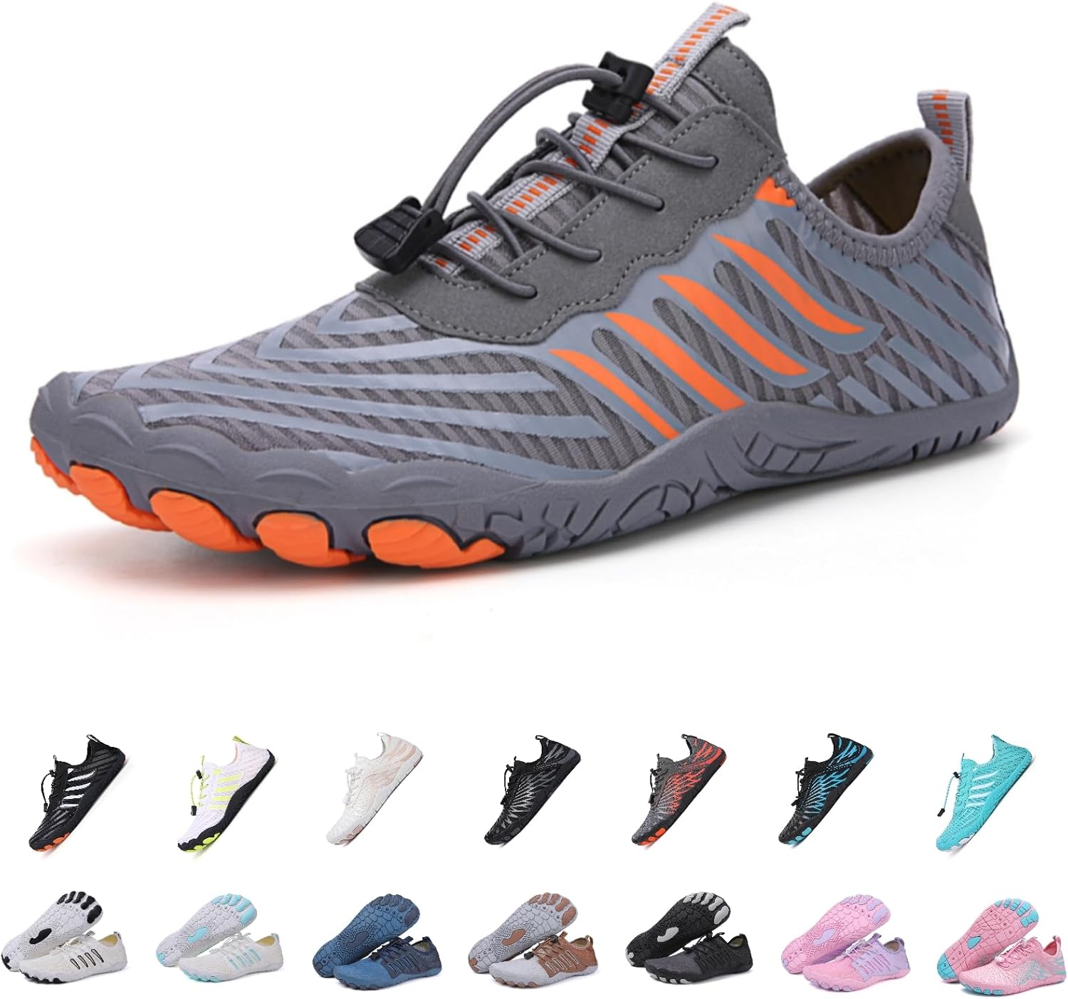 

Кроссовки для походов для женщин, новые походные кроссовки для мужчин и женщин, нескользящая обувь для трейла, обувь для походов, дышащая с широким носком Kaeril, серый