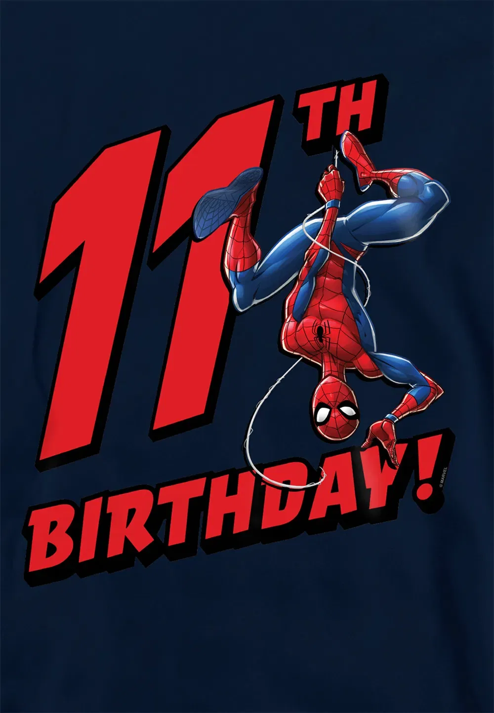 Детская худи Marvel Spiderman Birthday 11, темно-синий — фото 2