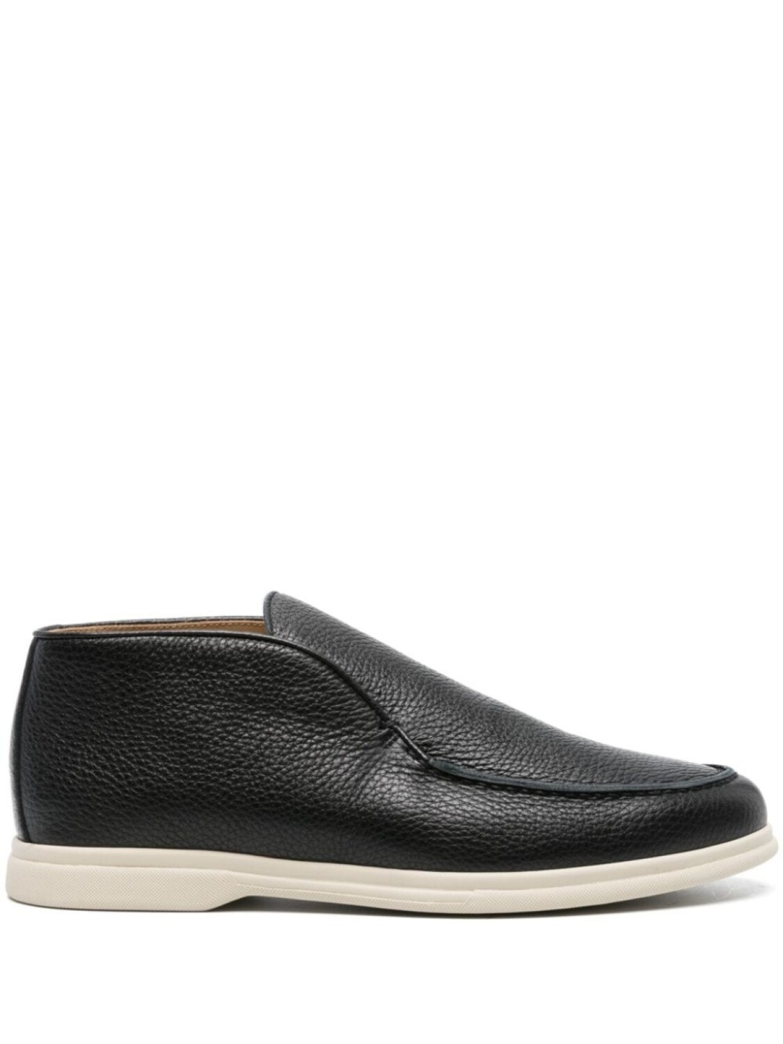 

Corneliani высокие лоферы из зернистой кожи, черный
