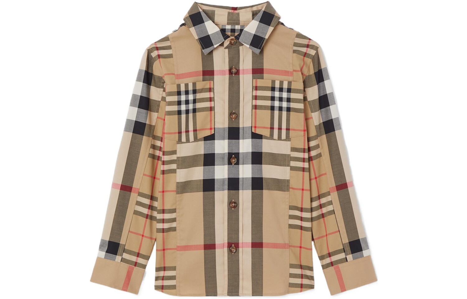 

Детская рубашка Burberry, цвет Beige