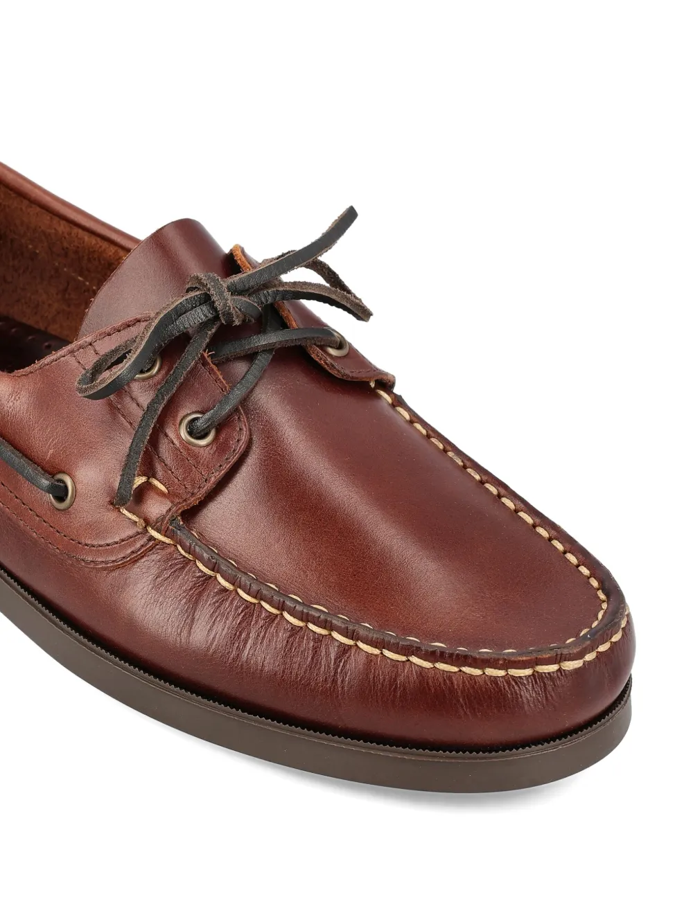 Кожаные топсайдеры на шнуровке Paraboot, коричневый — фото 3