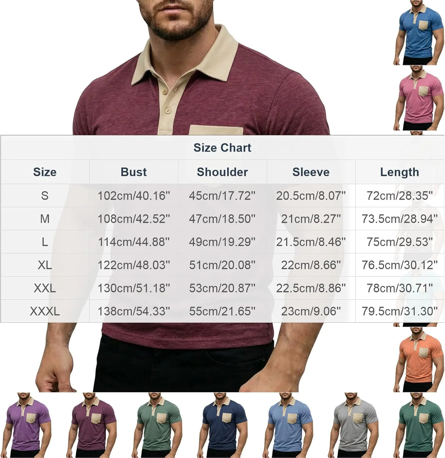 Мужская рубашка с коротким рукавом Color Block Slim Fit — фото 3