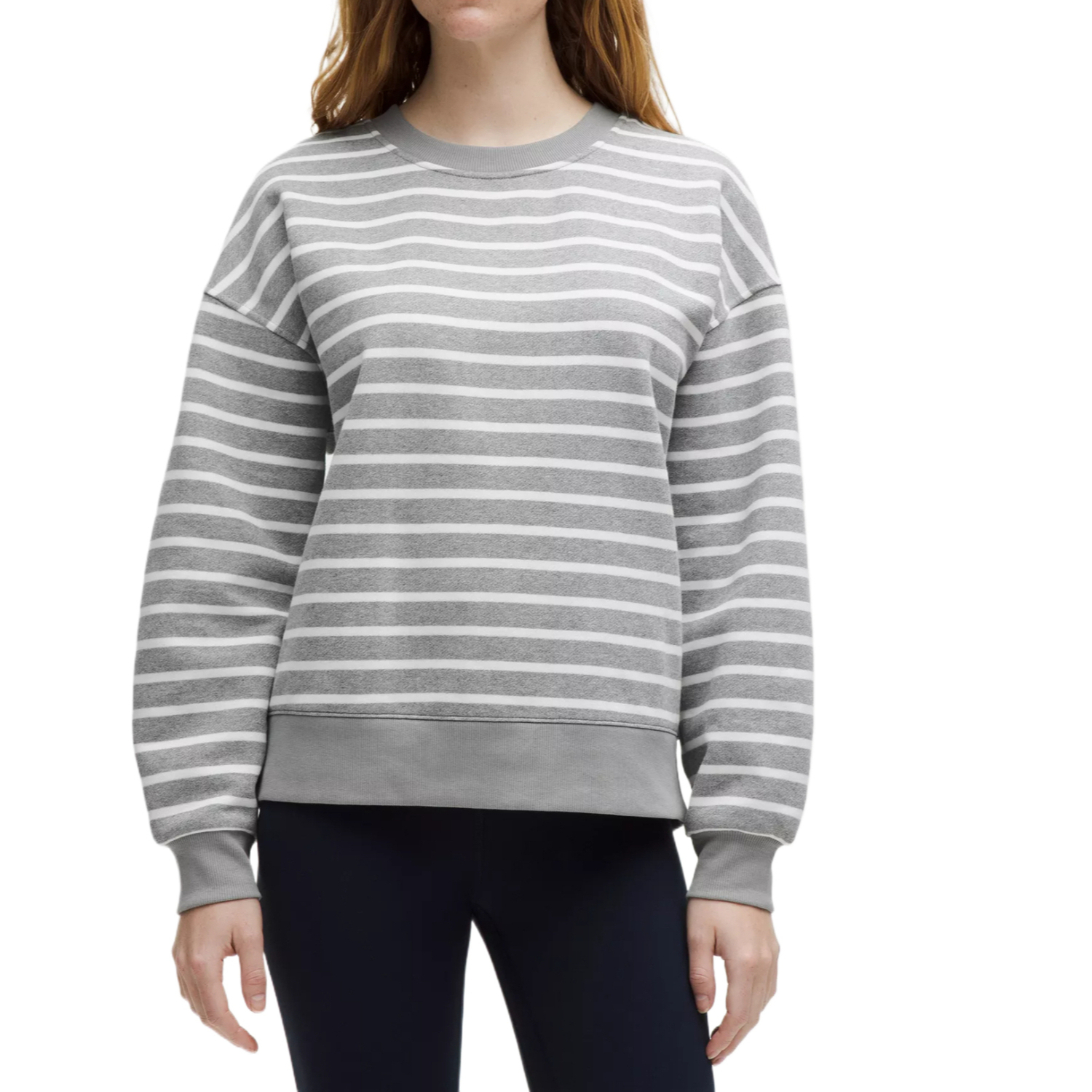 

Идеально свободный флисовый свитшот женский Lululemon, нейтральный серый/серо-белый