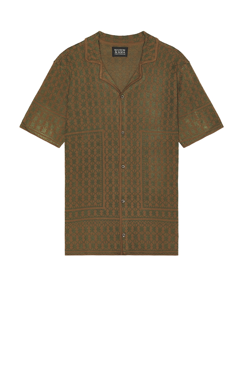 

Вязаная рубашка на пуговицах Jacquard от Scotch & Soda, imagine places print