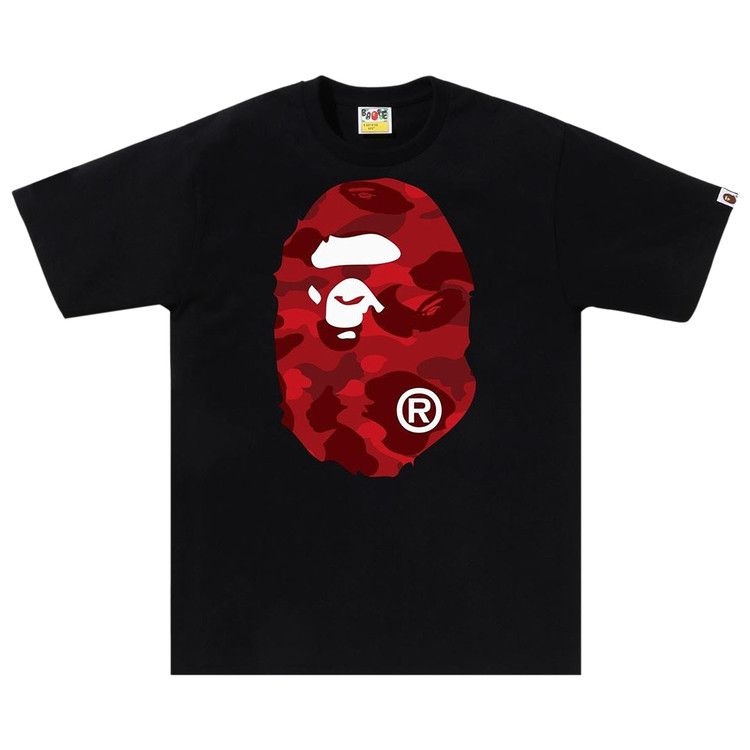 

Футболка BAPE Color Camo Big Ape Head Tee, Black/Red