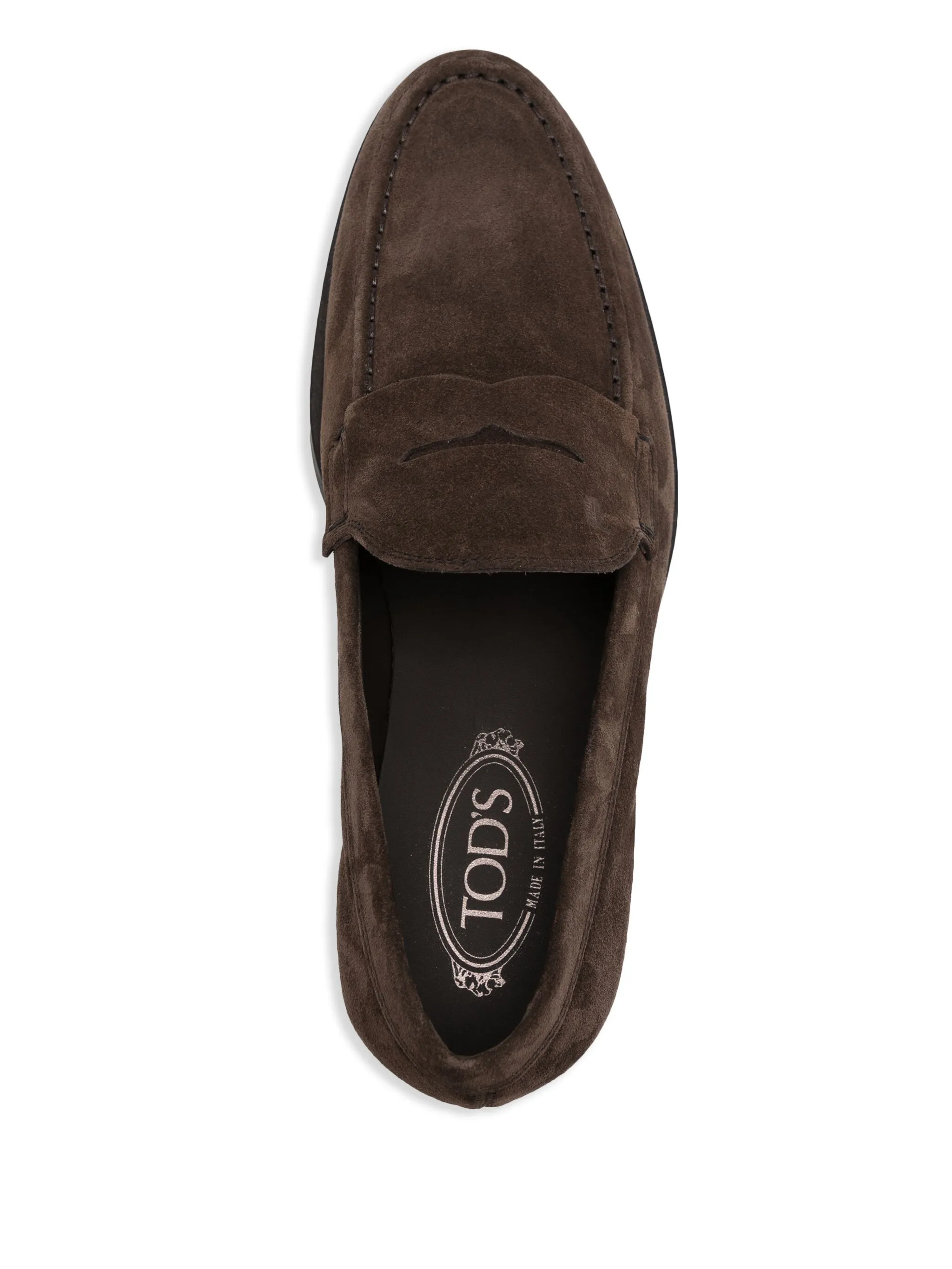 Замшевые лоферы Tod'S, коричневый — фото 4