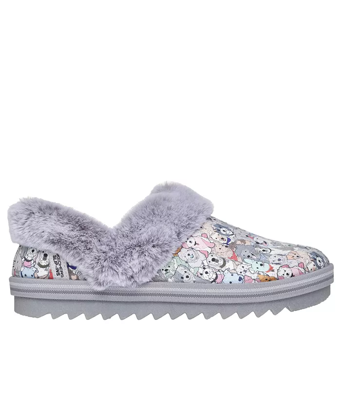 Женские тапочки-слипоны: BOBS Cozy Kiss - Meow PJs Comfort Slippers от Finish Line Skechers, белый — фото 2