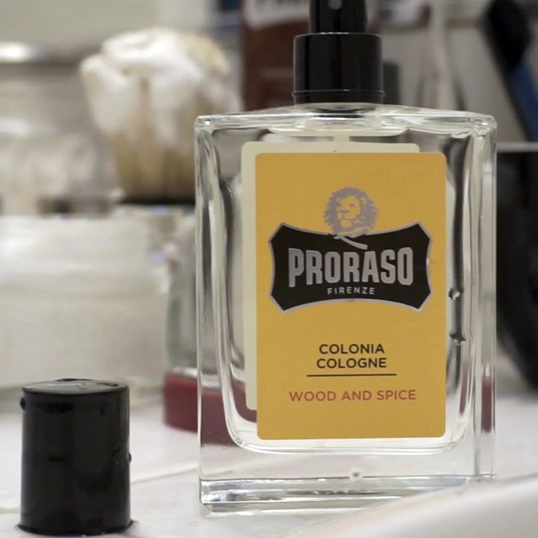 Proraso Wood and Spice Cologne - Мужской древесно-пряный одеколон - Аромат тмина, шафрана, кедра и ванили для мужчин - 95 мл — фото 4