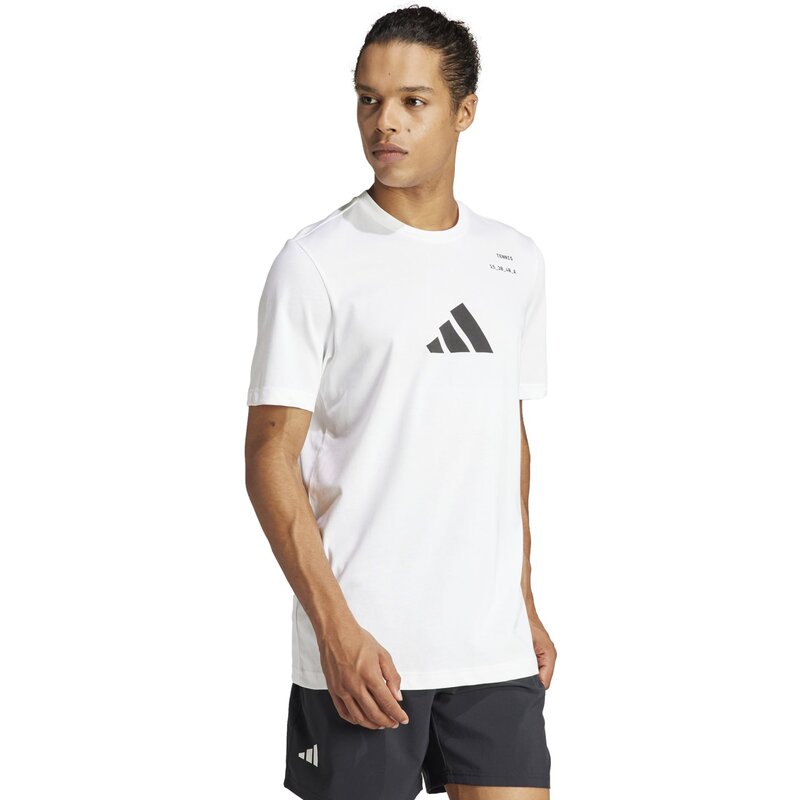 Футболка Aeroready теннисная категория с графикой Adidas, белый — фото 4