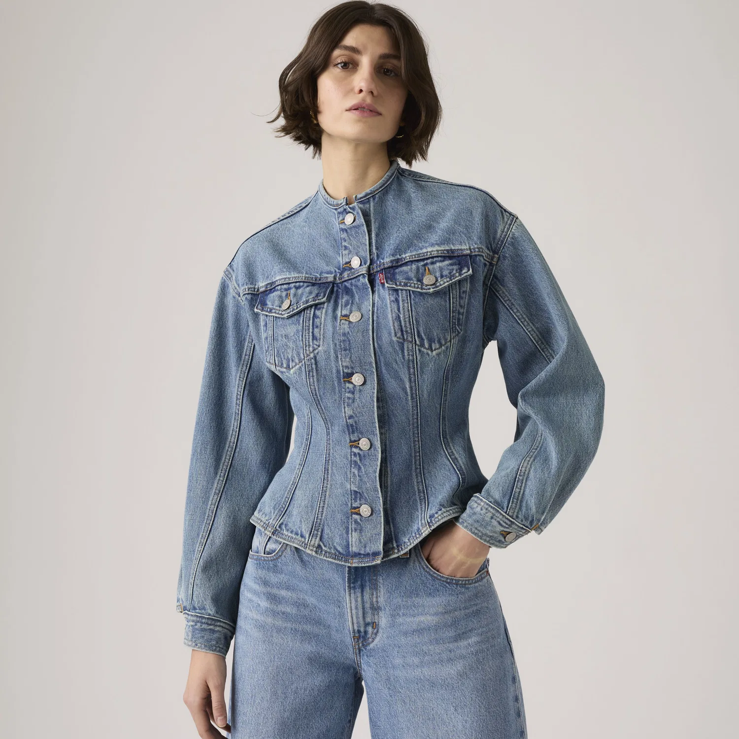 Куртка-тракер с рельефным рисунком Levi's, Medium Wash